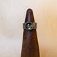 speckly circle wide band ring