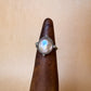 champagne cross pearl ring