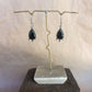 black teardrop earrings