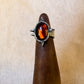 spiked amber ring