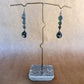 dark pearl spiral earrings