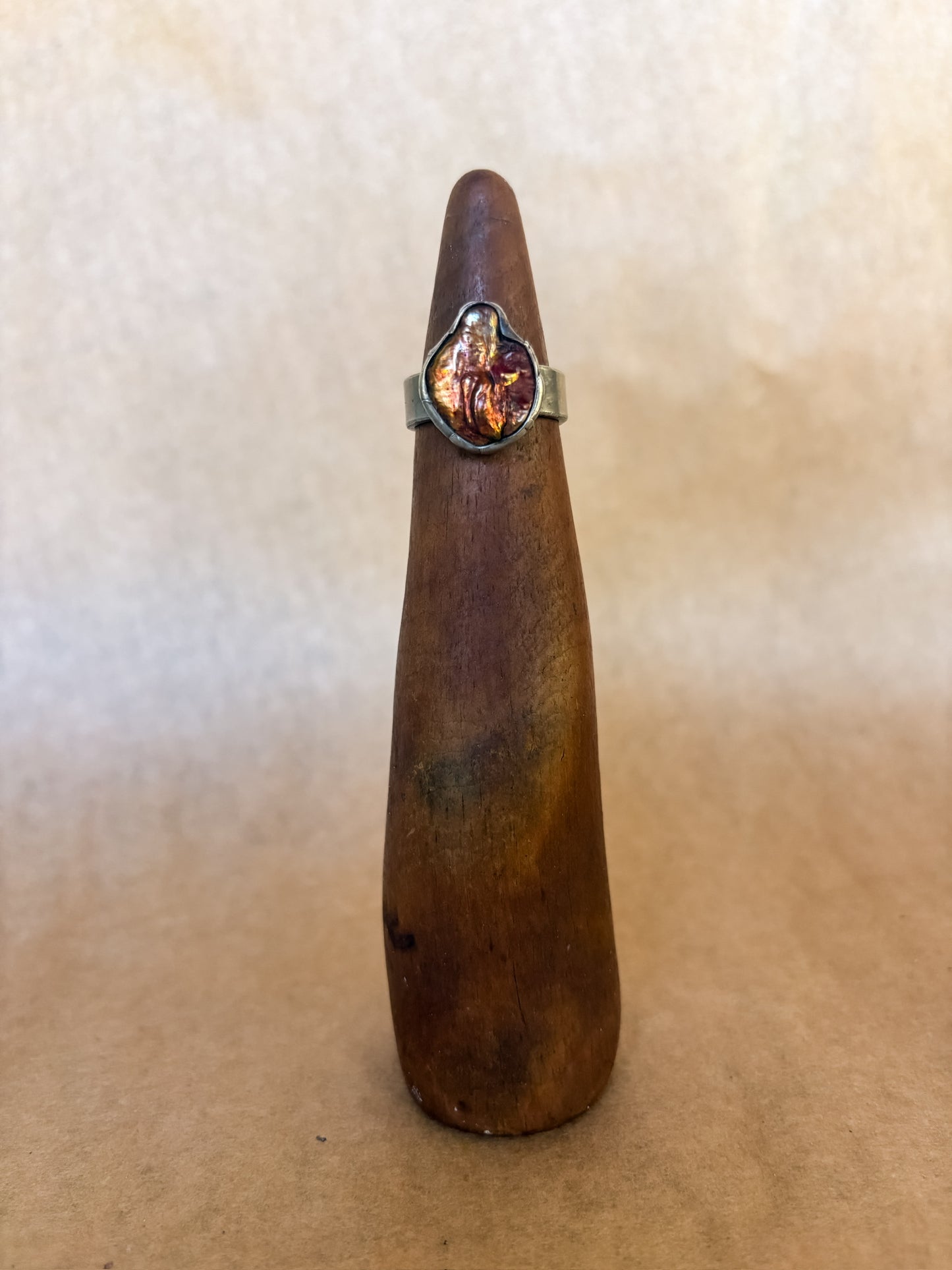 big bronze pearl ring