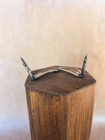 spike horn barrettes