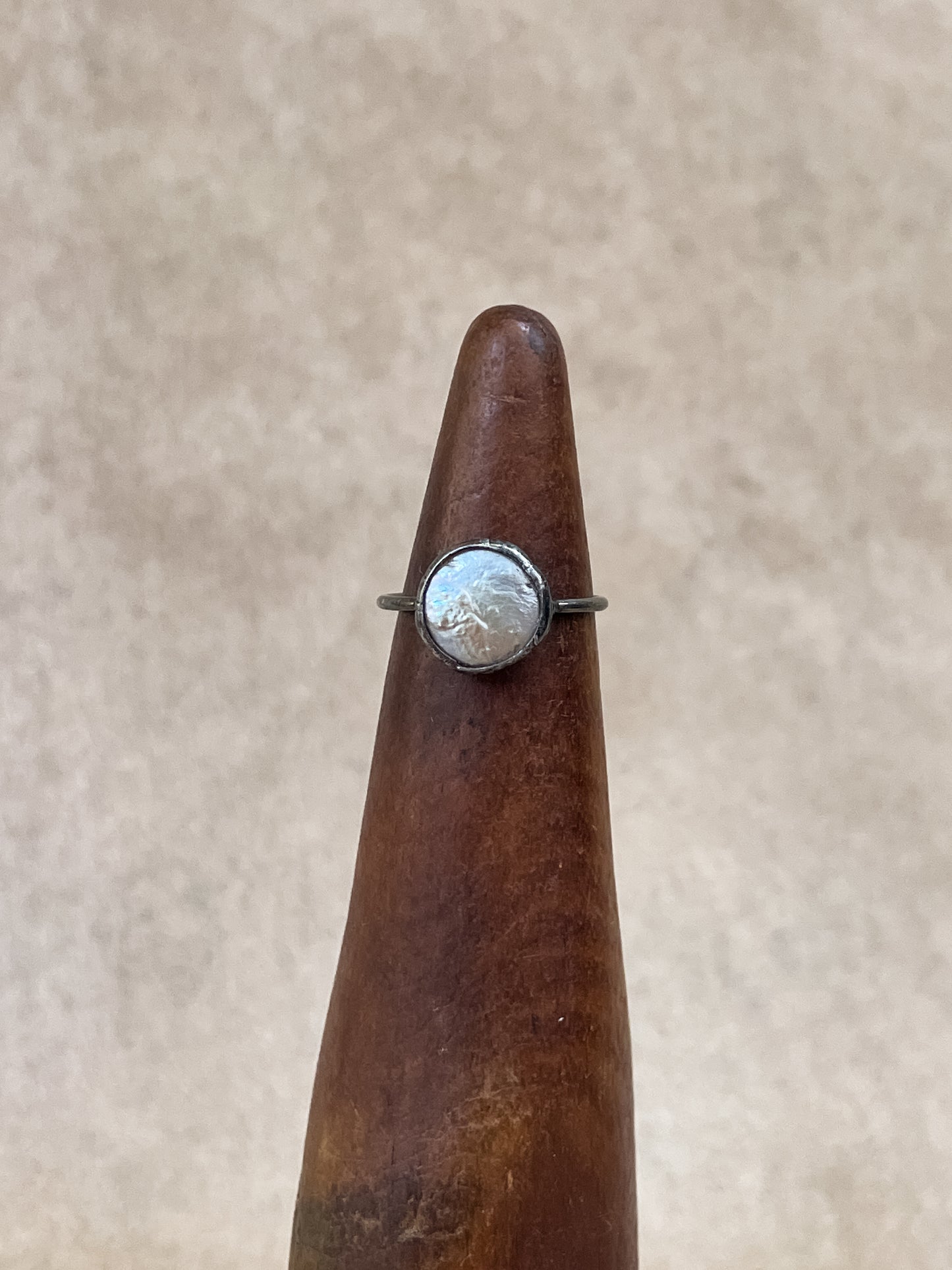 gold coin pearl ring