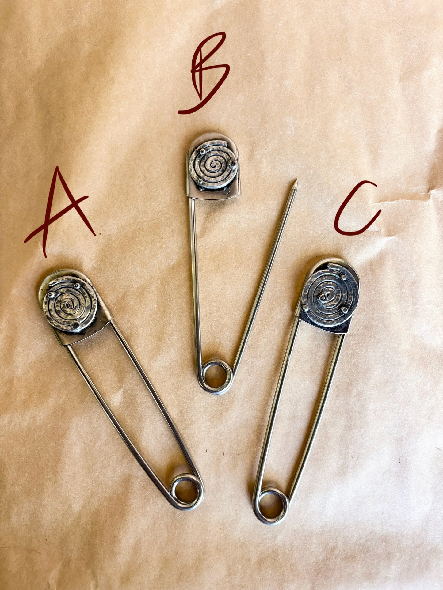 cosmic spiral safety pin