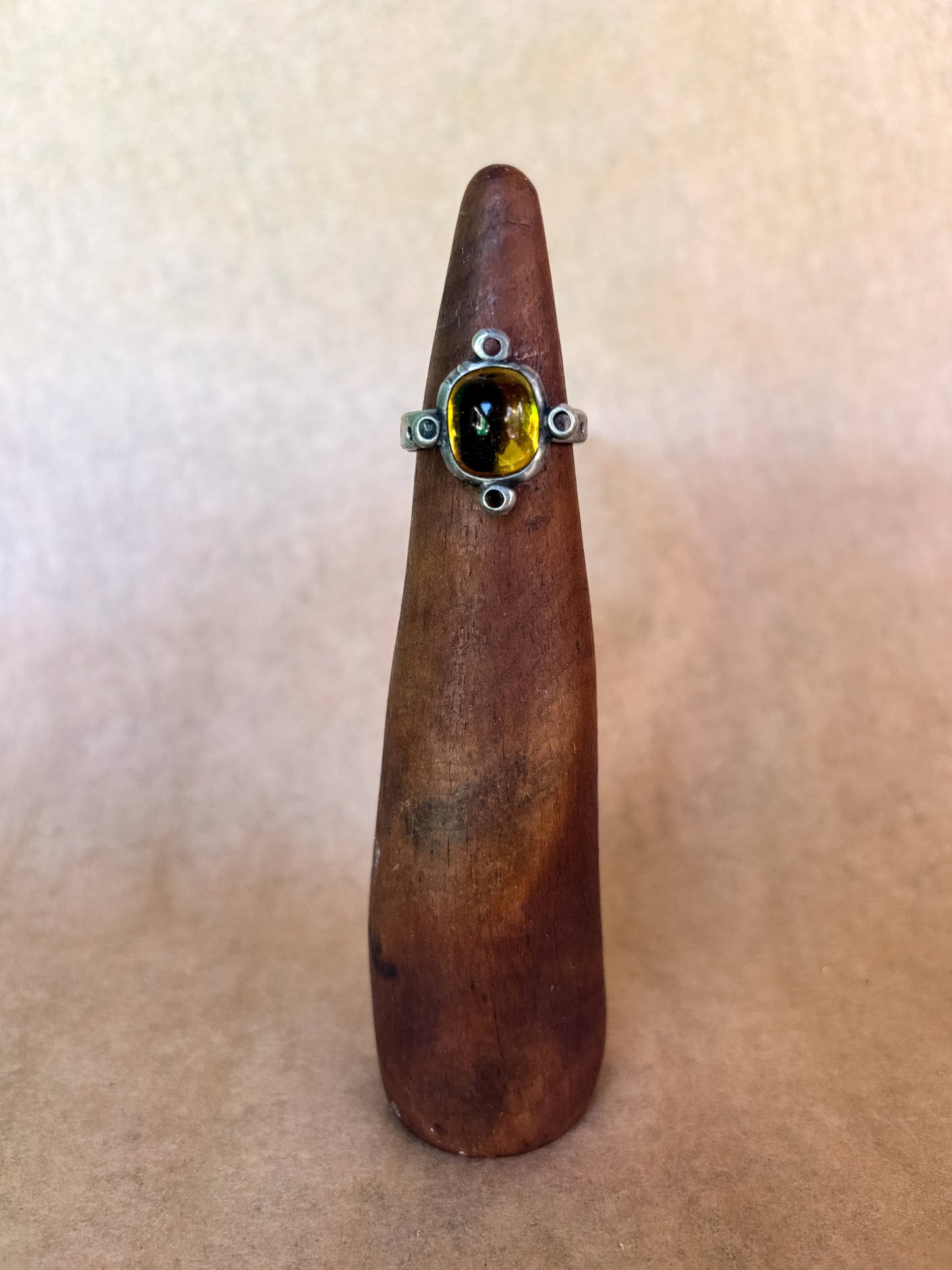 yellow dotty ring
