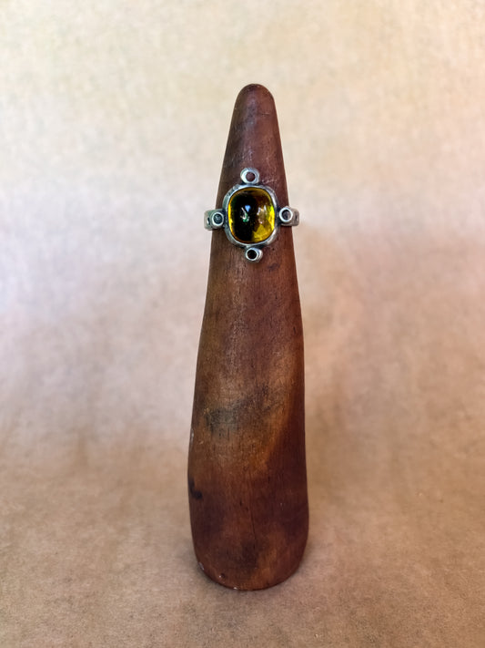 yellow dotty ring