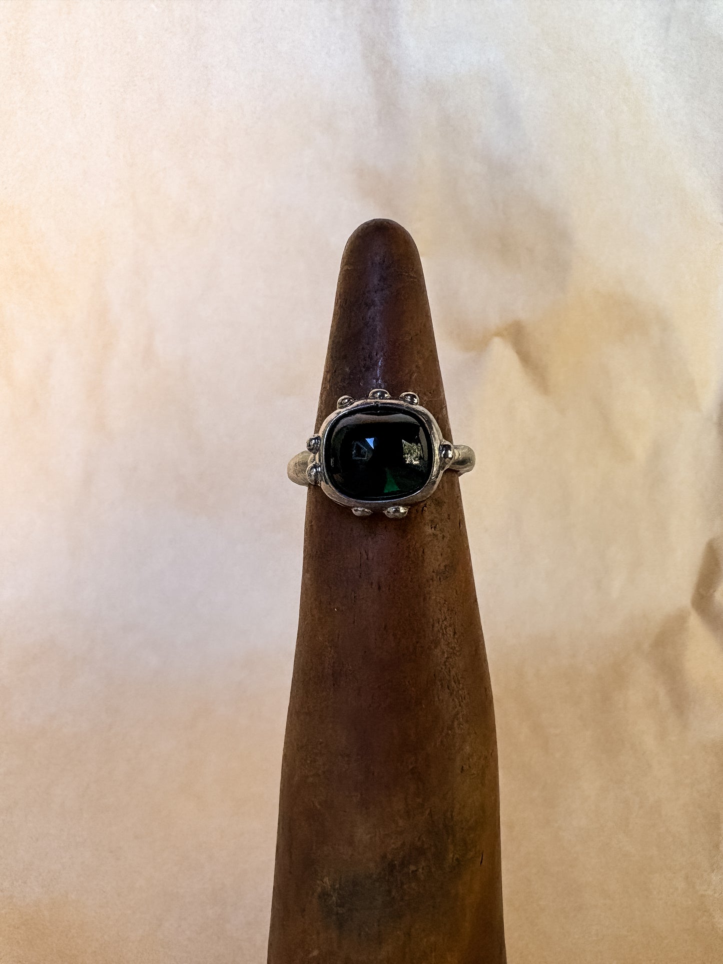 forest green bauble ring