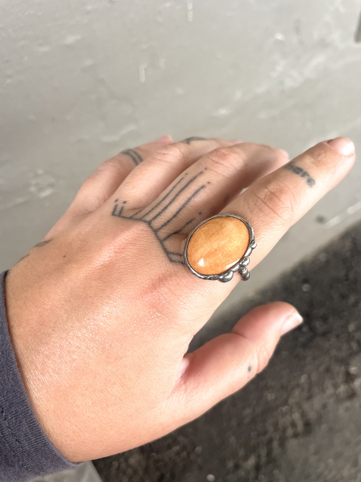 papaya oval ring