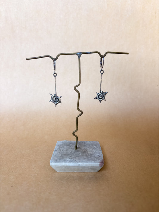 spiked spiral earrings