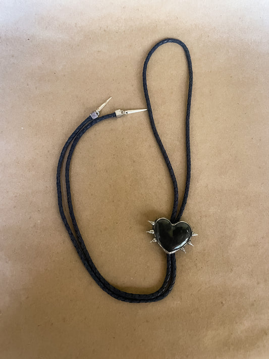 black heart bolo tie