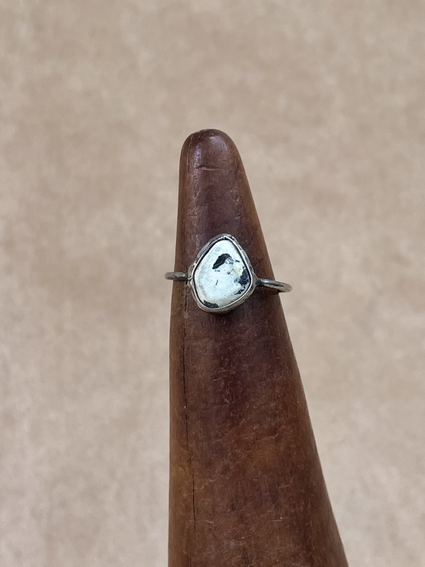 white buffalo turquoise ring