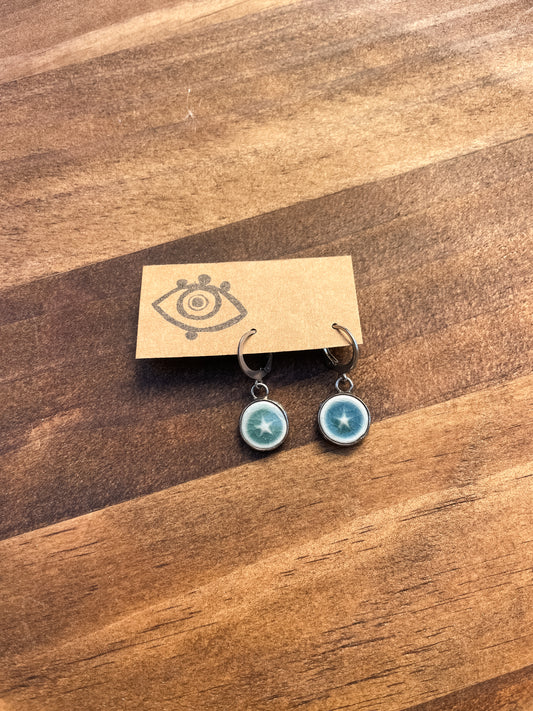 blue star earrings