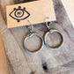 dark blue eyed ouroboros earrings