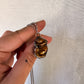 bronze pearl mushroom necklace