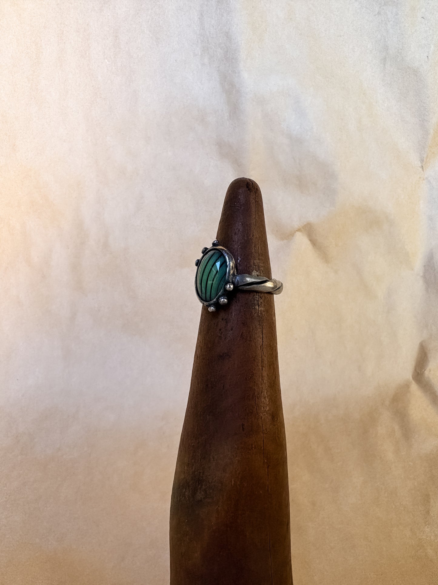 baubled green jester ring