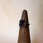 violet pyramid ring
