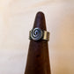 spiral wide band ring