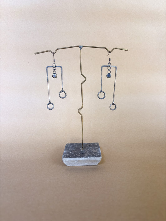 indigo gem sigil earrings