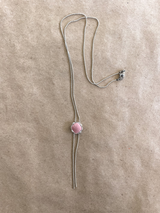 baby pink fauxlo necklace
