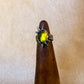 spiked chartreuse ring
