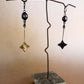 black nova drop earrings