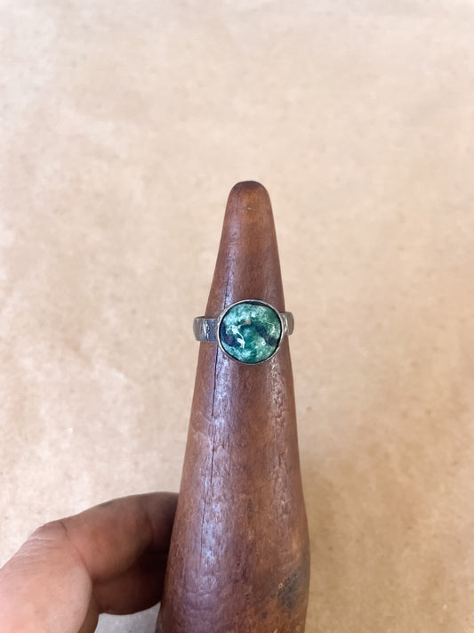 anti turquoise globe ring