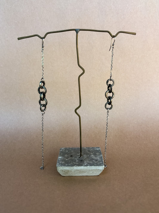 metallurgist chain earrings II