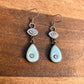 big blue tears earrings