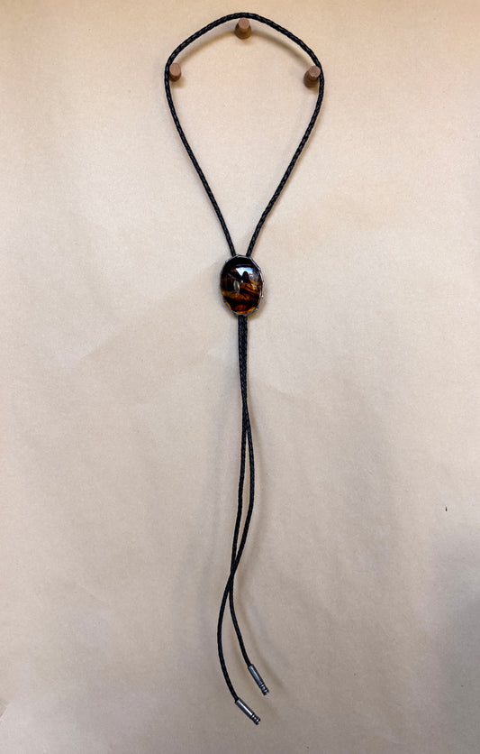 hazy amber bolo tie