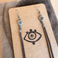 baby blue gemmy earrings