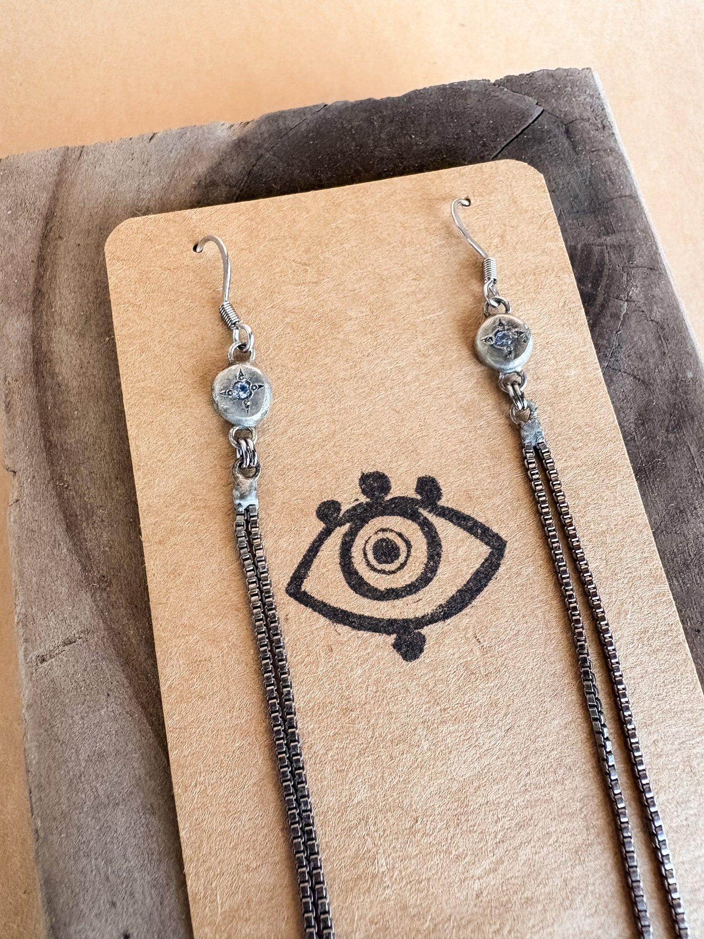 baby blue gemmy earrings