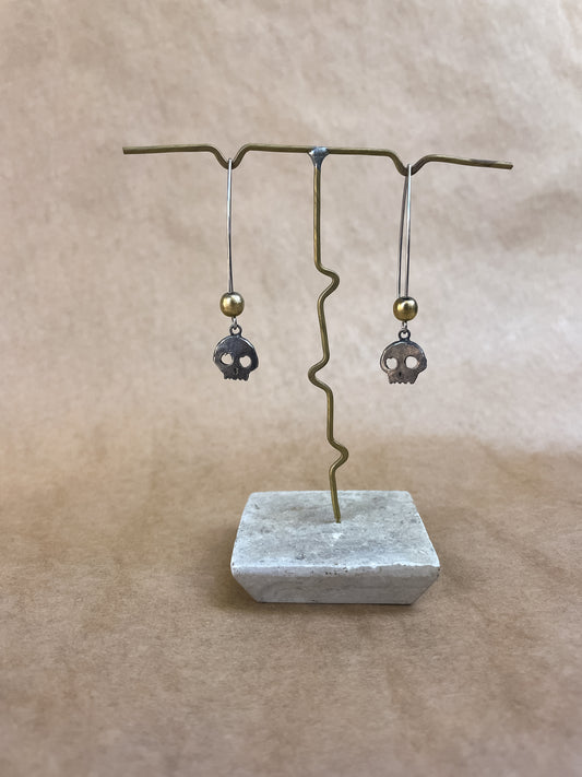 skull dangly earrings