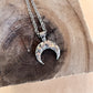 waxing crescent moon necklace