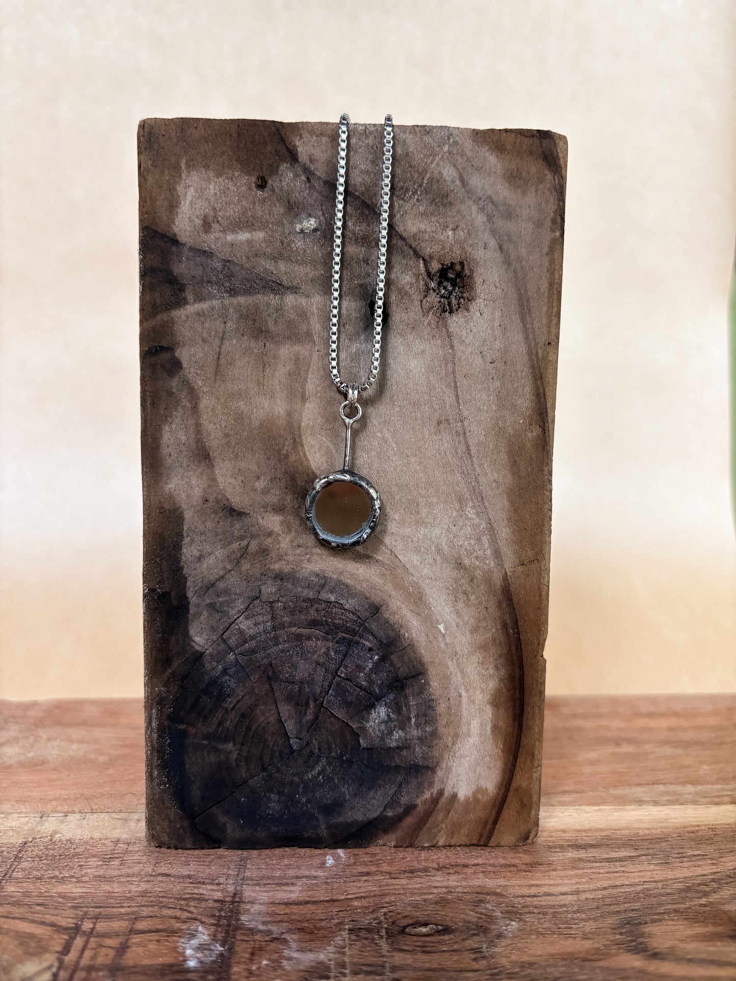 mirror pendant necklace