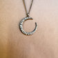 hammered crescent moon necklace