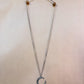 textured crescent moon necklace