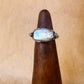 white pearl bar ring
