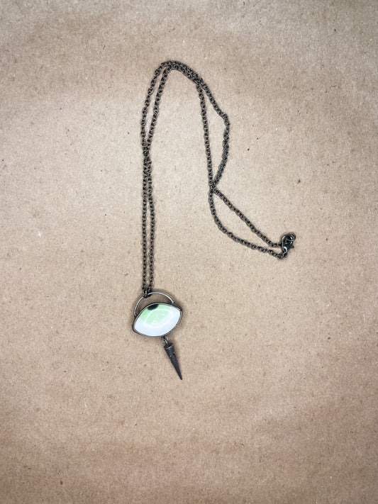 eyeroll dagger necklace
