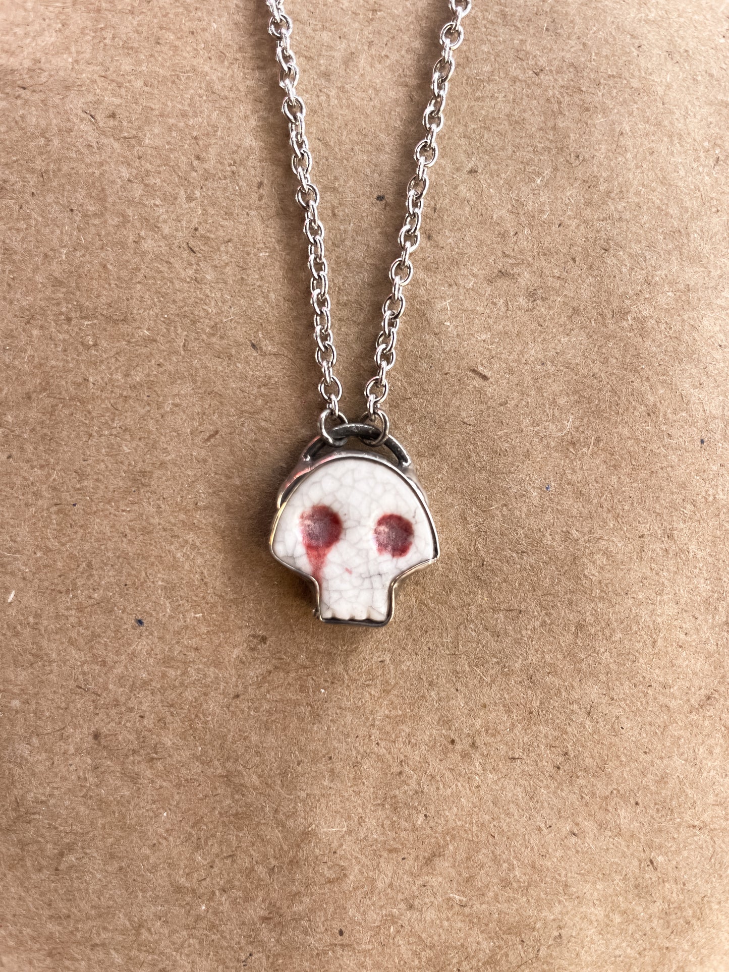 bloody skull necklace