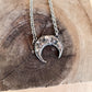 chunky crescent moon necklace