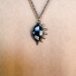 checkerboard spike necklace