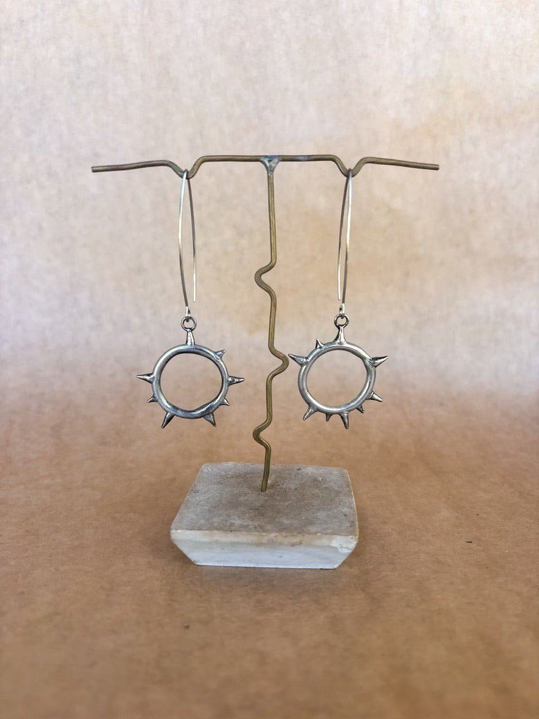 sunburst portal earrings