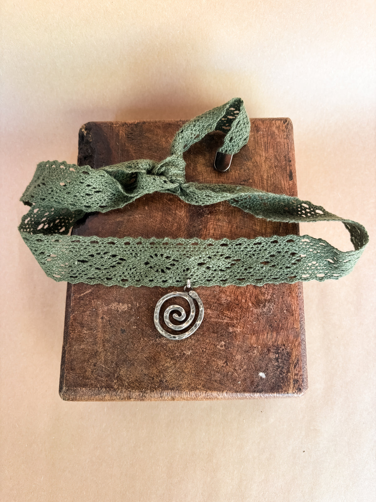 hammered spiral wrap choker