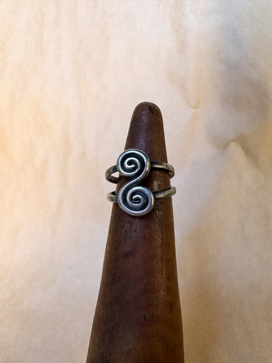 double spiral ring