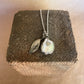 keshi pearl and leaf charm necklace