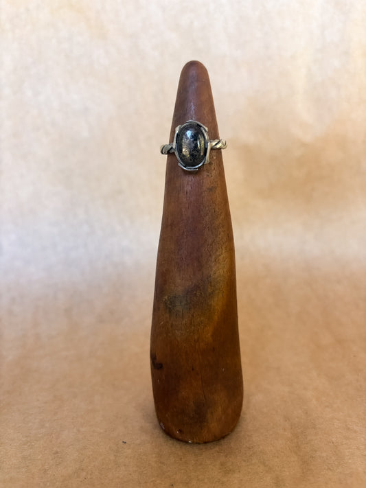 black pyrite ring