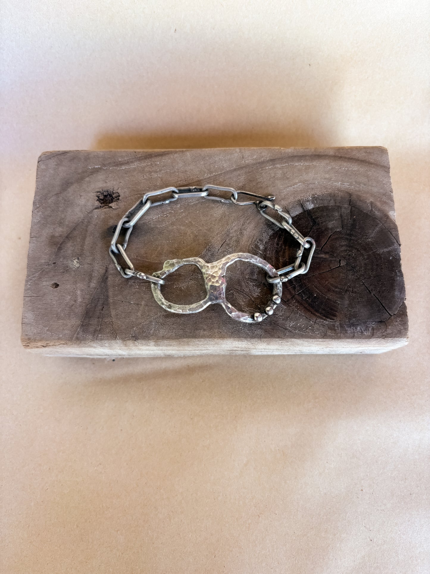 hammered infinity bracelet