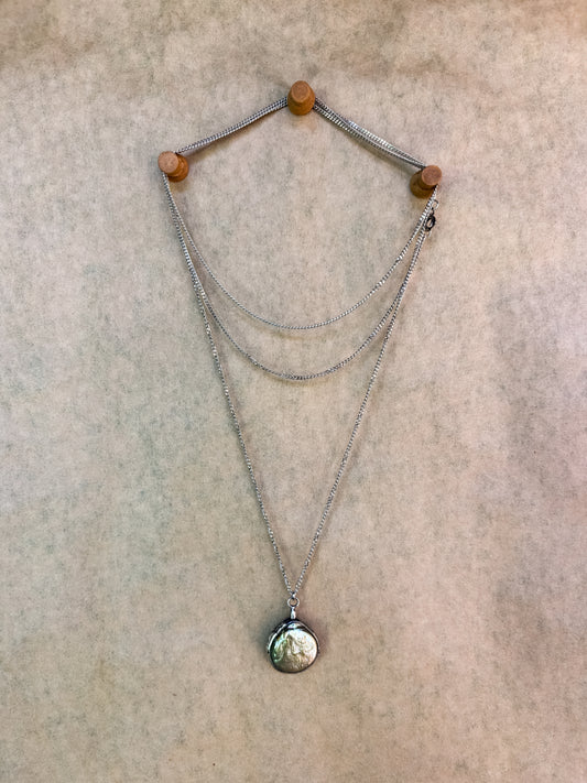 honey pearl wrap necklace