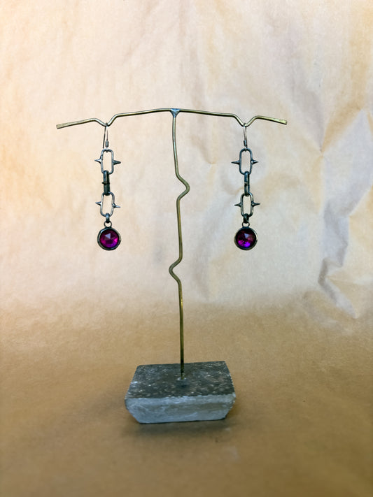 red jackpot earrings